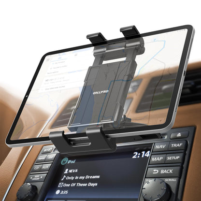 OHLPRO Tablet Holder for Car CD Slot, 360° Rotatable iPad Car Mount, Car Front CD Slot Tablet Holder for iPad, Galaxy Tab, iPhone 5-13" Phones & Tablets, for Navigation & Entertainment