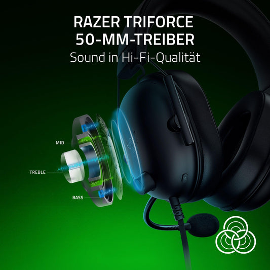 Razer BlackShark V2 X (Xbox) - Wired E-Sports headset for Xbox consoles S-X (250g, cardioid microphone, 50mm drivers, passive noise cancellation, 3.5mm connector) Black