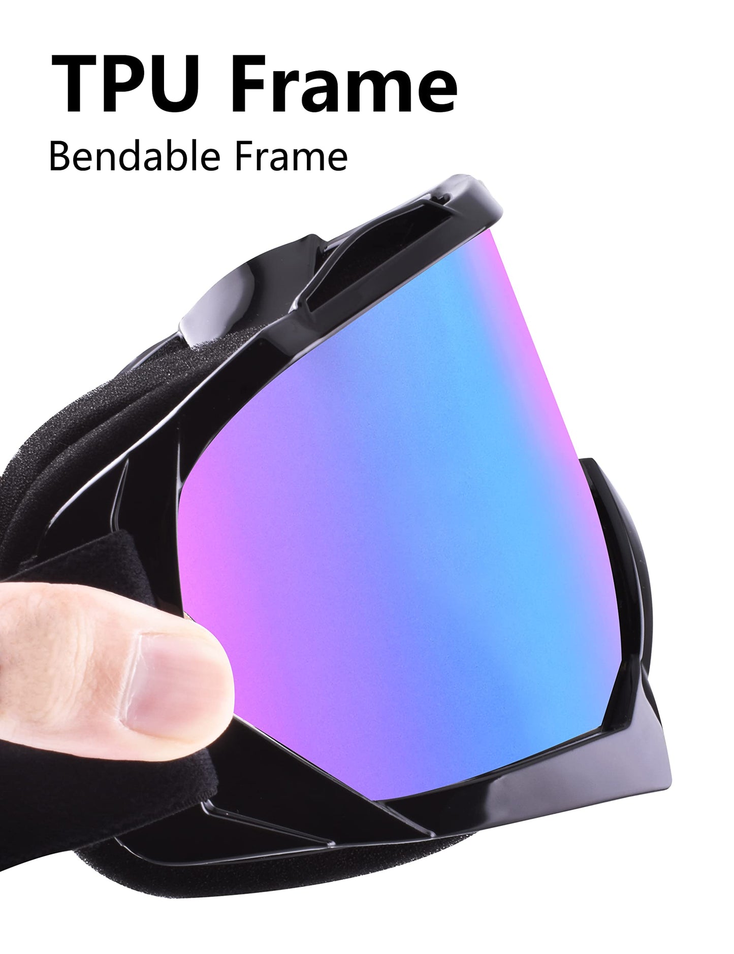 SGTTX Motorcycle Goggles, ATV Dirt Bike Off-Road Racing MX Goggles Anti-UV Protection Goggles Windproof Dustproof Motocross Goggles Anti-Scratch Motorcycle Goggles for Cycling/Riding/Climbing/Skiing