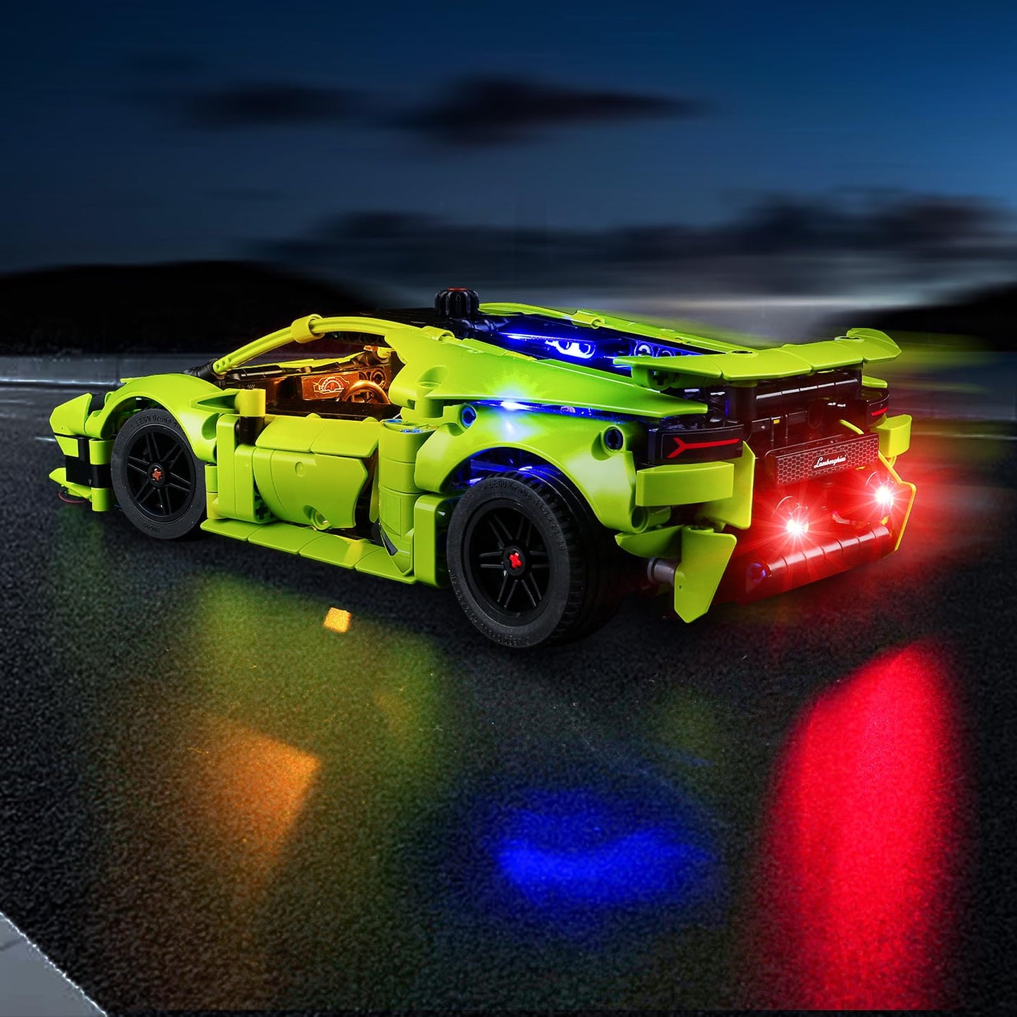 Cooldac LED Light Kit Compatible with Lego 42161 Lamborghini Huracán Technic, Creative Decorative Lights Set Compatible with Lego Technic 42161 Lamborghini Huracan Building Blocks Model.