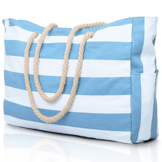 oscaurt beach bag big sauna bag travel bag tote bag beach bag with zipper shopper bag women beach bag XXL family shopping bag shoulder bag.