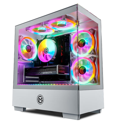 GameMachines Evolv Snow Edition - Gaming PC - AMD Ryzen 7 5700X - GeForce RTX 5060 - 1TB SSD - 32GB DDR4 - WiFi - Win 11 Pro