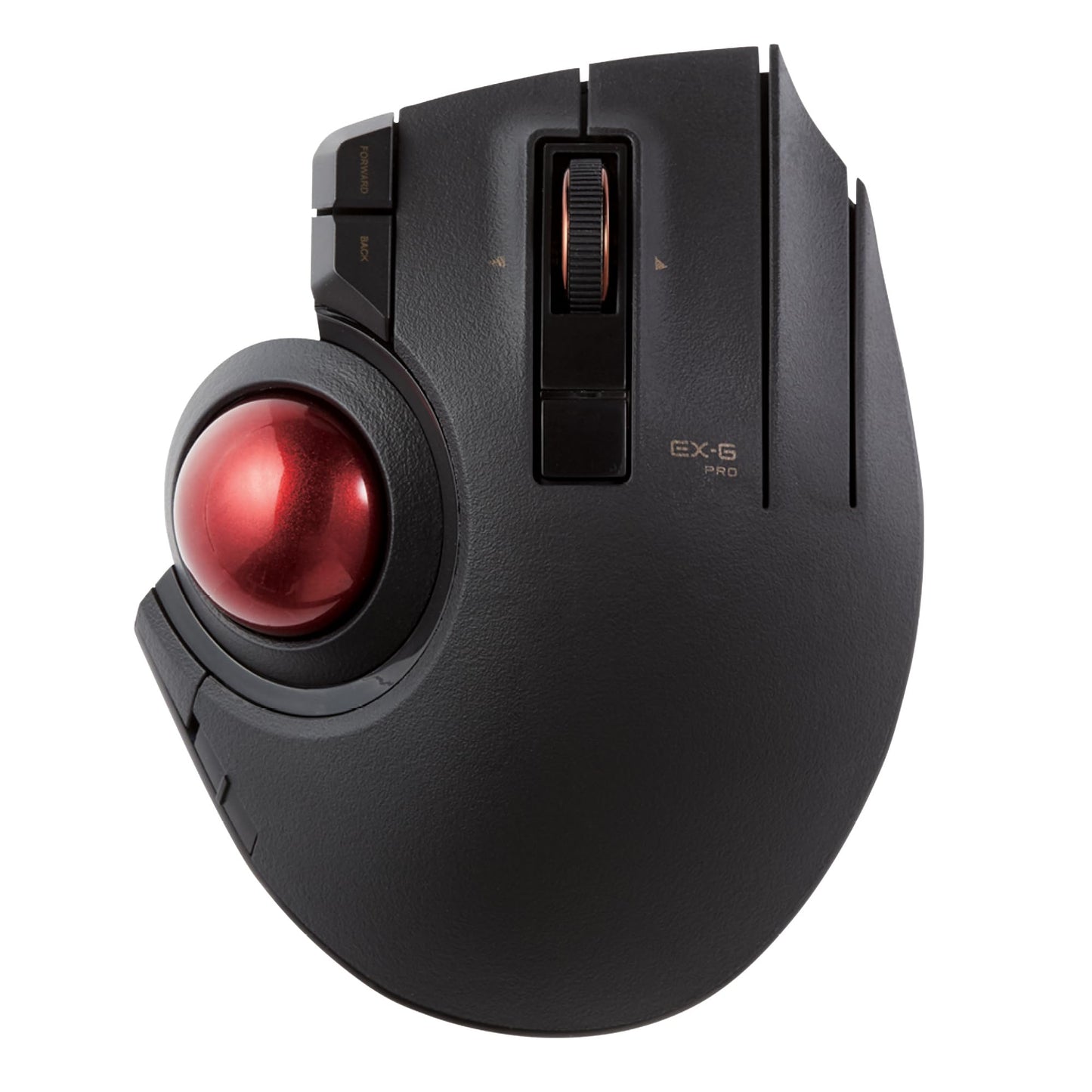 ELECOM Trackball Mouse Wireless, Ergonomic Mouse, 3Device Connection, Wired (USB), Bluetooth, Track Ball Mouse, Thumb Control, Compatible for PC, Laptop, Mac, Windows, macOS, EX-G Pro (M-XPT1MRXBK)