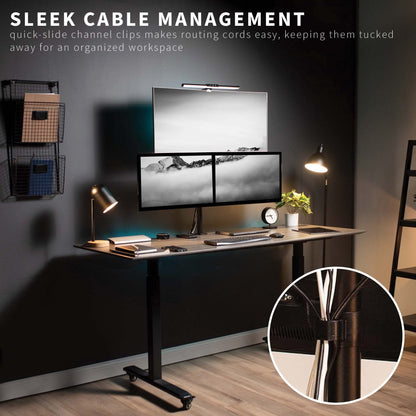 VIVO Triple LCD Monitor Desk Mount Heavy Duty Stand & fully adjustable 3 screen up to 27" (Stand-v003t)