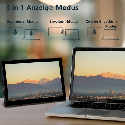 Portable Touchscreen Monitor, 10.1 inch portable touchscreen monitor with Full HD 1920x1200 IPS screen, HDMI USB-C external monitor for PC, laptop, computer, PS4, PS5, Xbox, Ras Pi.
