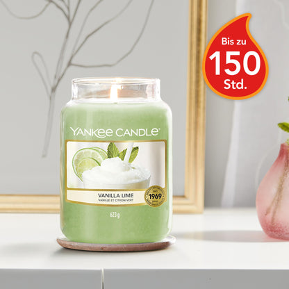 Yankee Candle large jar candle | Vanilla Lime scent | Burns up to 150 hours | Perfect for Mother's Day | Gifts for women