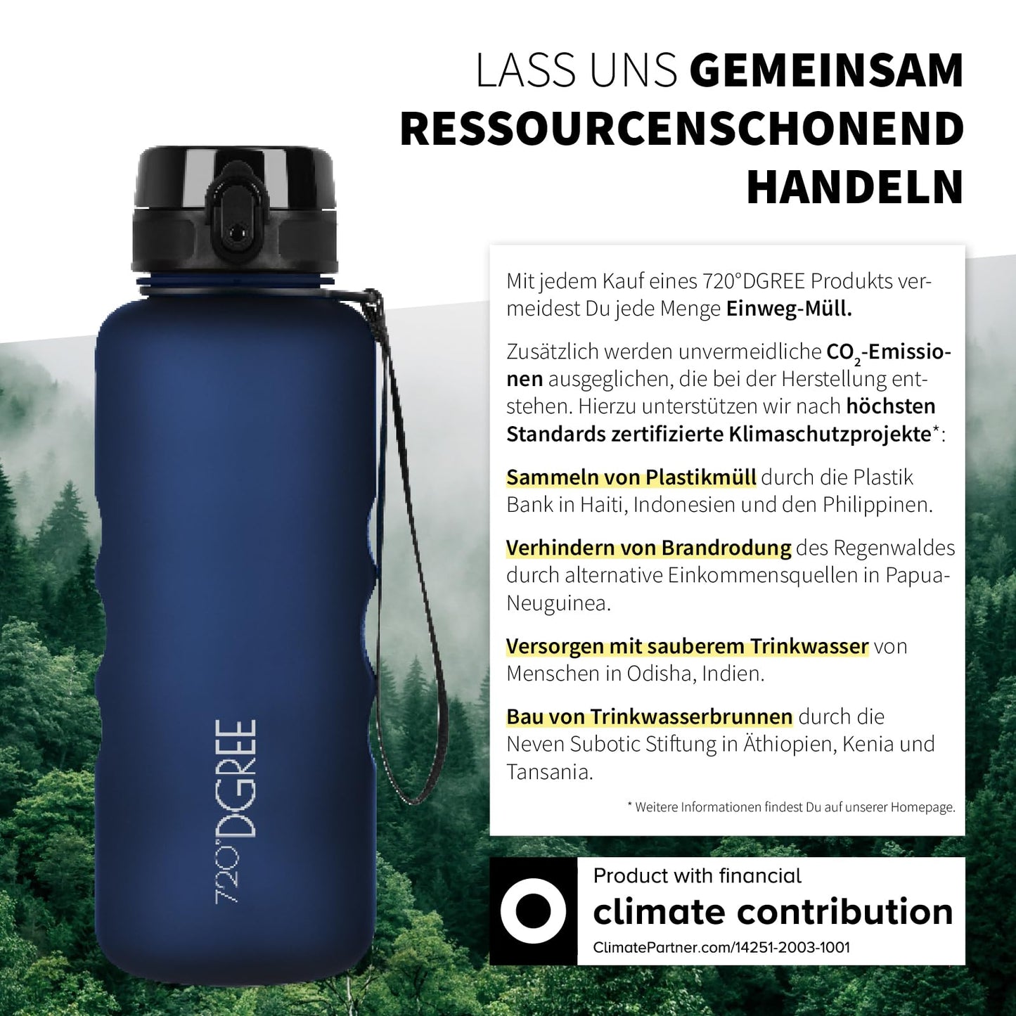 720°DGREE Bottle 1.5l "uberBottle" softTouch + Fruit Infuser - BPA-Free - Water Bottle for Gym, Fitness, Outdoor, Hiking - XL Tritan Sports Bottle: Large, Lightweight, Impact Resistant, Reusable