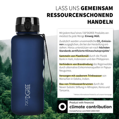 720°DGREE Bottle 1.5l "uberBottle" softTouch + Fruit Infuser - BPA-Free - Water Bottle for Gym, Fitness, Outdoor, Hiking - XL Tritan Sports Bottle: Large, Lightweight, Impact Resistant, Reusable