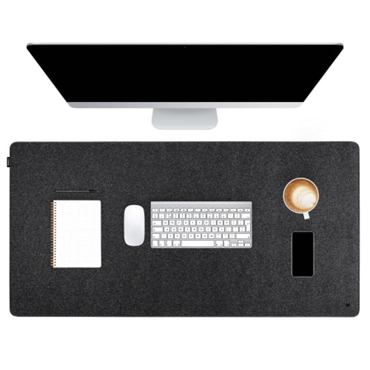 FORMGUT Desk Pad Felt, Laptop Pad, Desk Mat (80x40 cm - Dark Gray) - XXL Mousepad, Desk Mat Underlay, Table Pad