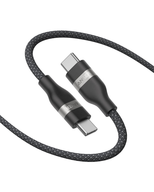 Anchor Nano USB C to USB C Cable, 240W 1.8m flexible color braided, USB C fast charging cable Type C for iPhone 16/16 Pro/16 Plus/16 Pro Max, MacBook Pro/Air, iPad Pro/Air, Galaxy S24 and more.
