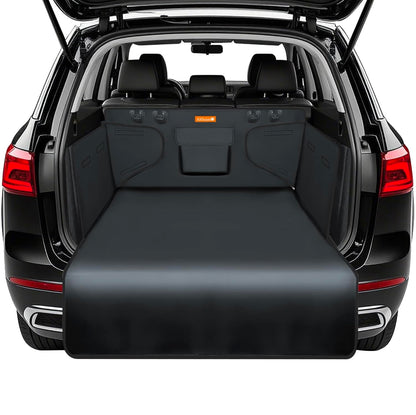 Alfheim Universal Trunk Protector - Water Resistant & Easy to Clean - Ideal Car Cover for Dogs - Black, with Bumper Guard - Fits Medium Small SUV (Gray)