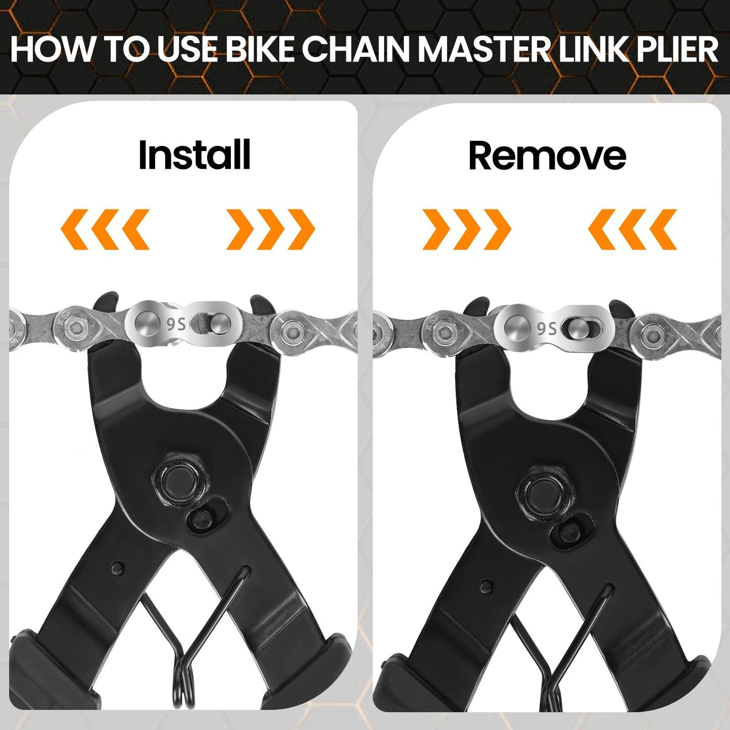 Oumer's bike chain repair kit, bike link pliers, bike chain tool, chain checker bike chain tool set bike chain tool set for 6-12 speed bike chain.