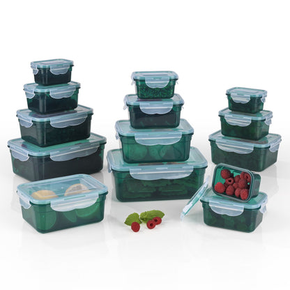 GOURMETmaxx Fresh-keeping containers with Klick-it lid 14-piece set | Storage box for meal prep | Airtight, leak-proof & stackable storage containers with lids | BPA-free