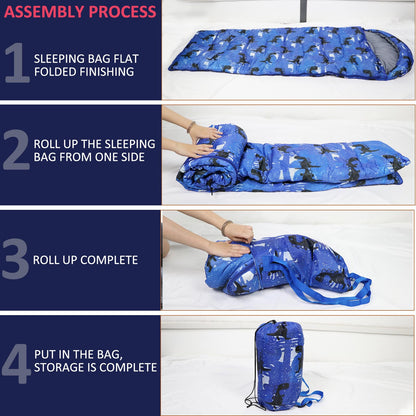 Tuphen Unisex Baby Kids Sleeping Bag, Blue-Teen