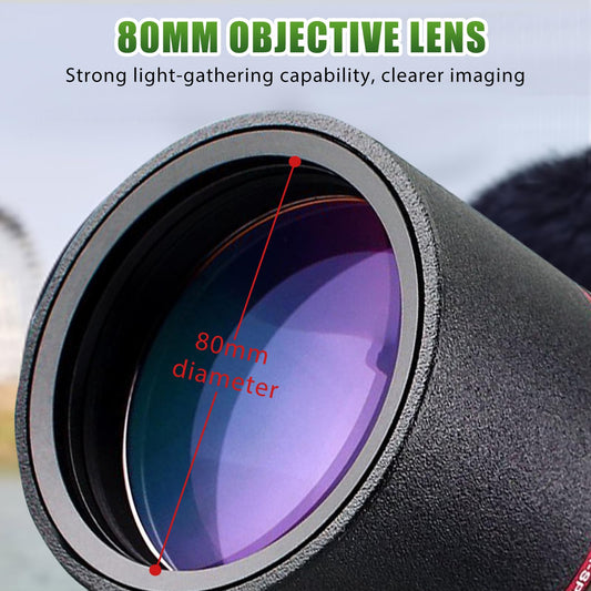 Svbony SV13 20-60X80 spotting scope with tripod, HD waterproof bird watching scope with carrying case, FMC optics Porro prism angled spotting scope for sports shooters, wildlife scenery.