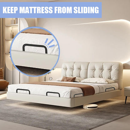 4 pieces of mattress clamps, Non-slip mattress holder, Adjustable mattress stabilizers, Prevent mattress from slipping, for solid bed panels, tatami platform beds, flush beds.