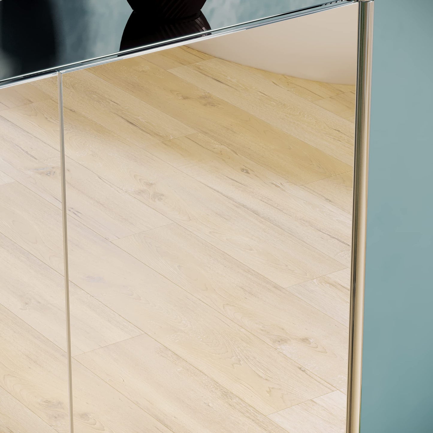 Vida Designs Tiano Bathroom Mirror Cabinet, 2 Doors, Wall Mount, Stainless Steel, Modern Storage Cabinet, Contemporary
