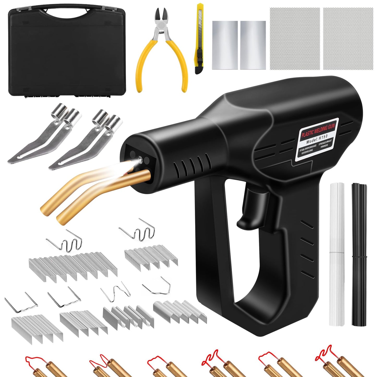 Plastic Welding Machine - 150W Plastic Welding Tool Plastic Repair Kit 821PCS, Plastic Welder, Plastic Welding, Welder for Car Bumpers/Parts/Kayaks/Canoes