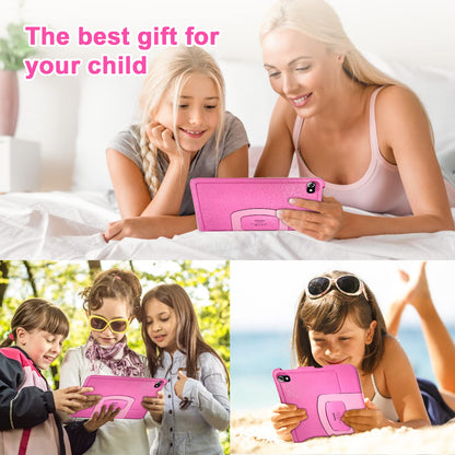 Kids Tablet, Octa Core 10-inch Touchscreen Tablet, 4 GB RAM + 64 GB ROM Android 12 Learning Tablet with Case, WiFi, Parental Control, Dual Cameras, Games, Bluetooth, Learning Tablet - Children's Tablet (Pink)