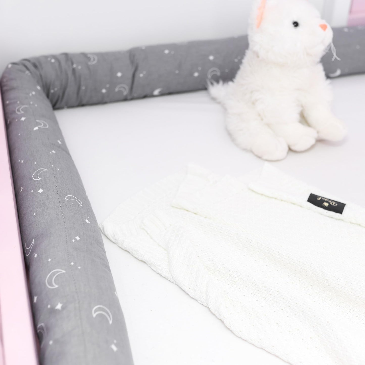 Totsy Baby Side Sleeper Pillow Bed Snake Body Pillow 400 cm Cotton - Long Pillow Bed Roll Sleep Pillow Neck Roll Pillow Oeko-Tex Certified Moon