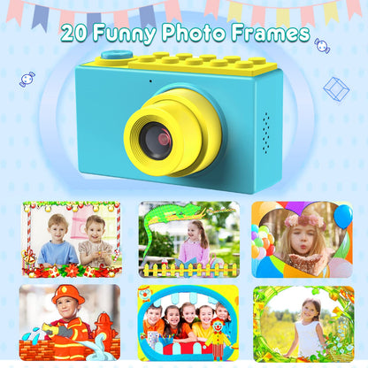 ShinePick Camera for Kids, 2" LCD Display 1080P HD Kids Camera with 32GB TF Card, Waterproof Children's Camera for Boys and Girls (Blue)