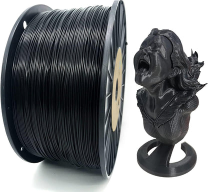 YOUSU PLA filament 1.75, 3D printer filament, 3D filament PLA 3kg (6.6 lbs), black PLA