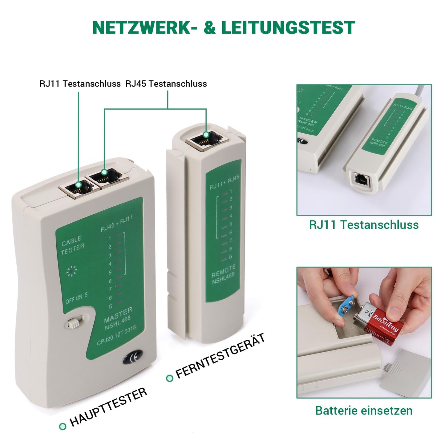 SGILE 9 in 1 Network Tool Set Repair Tools, Network Cable Tester Kit, Patch Cable Tester, Computer Maintenance, LAN Cable Tester
