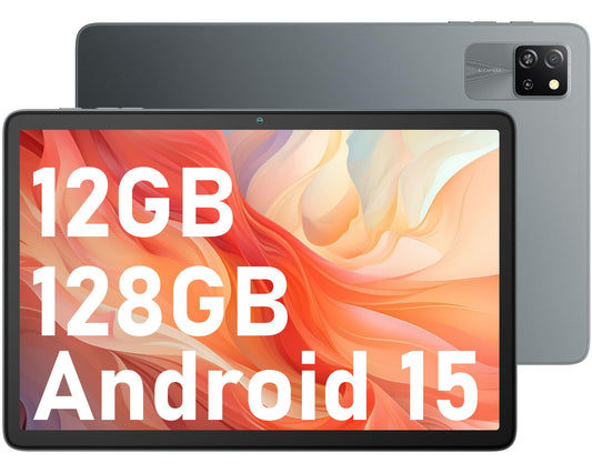 Blackview Tablet Android 15 Tab60 WiFi 10-inch tablet, 12GB(4+8) RAM + 128GB ROM (2TB TF), Gaming Tablets Octa Core WiFi 6, 1280 x 800 HD, 5100mAh Battery, Widevine L1 Type C, Dual Camera, Face ID, PC