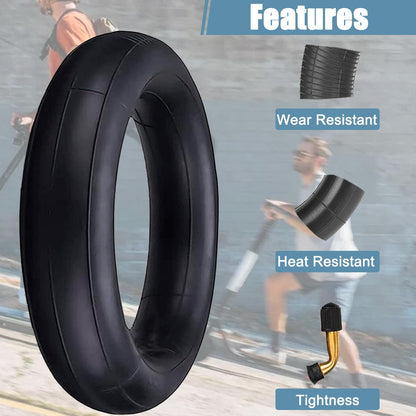 OUXI 10 inch tire E Scooter with tube 10x2.125 0° valve angle Anti-slip outer and inner tire for electric scooter Scooter Electric scooter rubber tires with 3 mounting tools