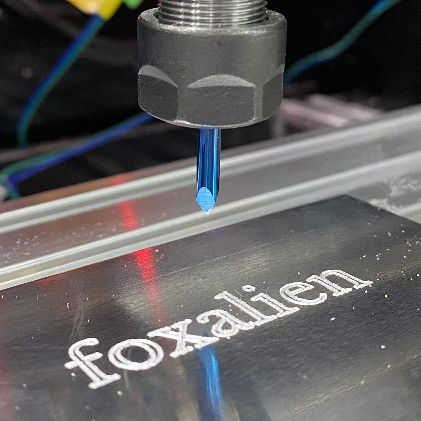 10 pieces 60-degree 0.1mm V-shape engraving bits with triangular pyramid V-bit nano-coating for acrylic, wood, PVC, engraving, and milling.