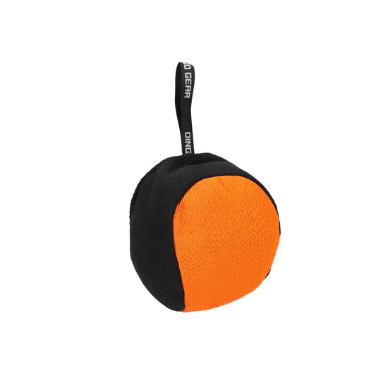 Dingo Gear Training Toy Ball 19 cm Black-Orange with Handle French Material Nylcott Training Game Fetch IGP Obedience S02800
