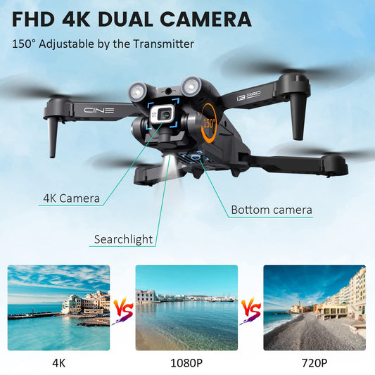 Mingfuxin Foldable Drone with Camera for Beginners, RC Quadcopter Drone with App WIFI FPV Live Video, Altitude Hold, Headless Mode, One-Key Takeoff Landing for Adults Kids