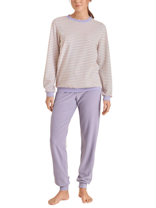CALIDA Nightwear Xtra Cuff Pyjama Women, terry quality made of cotton blend.