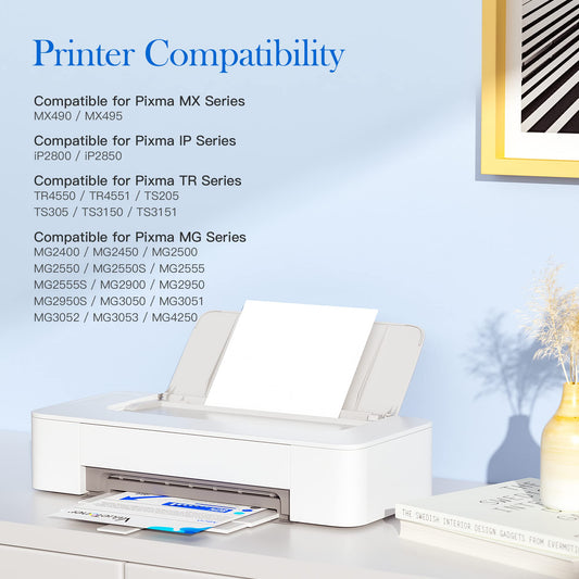Valuetoner PG-545XL CL-546XL cartridges replacement for Canon printer cartridges 545 546 for Canon 545 546 for Canon Pixma MX495 TR4550 TR4551 TS3300 TS3551 MG2555S MG2550S (1 black, 1 color).