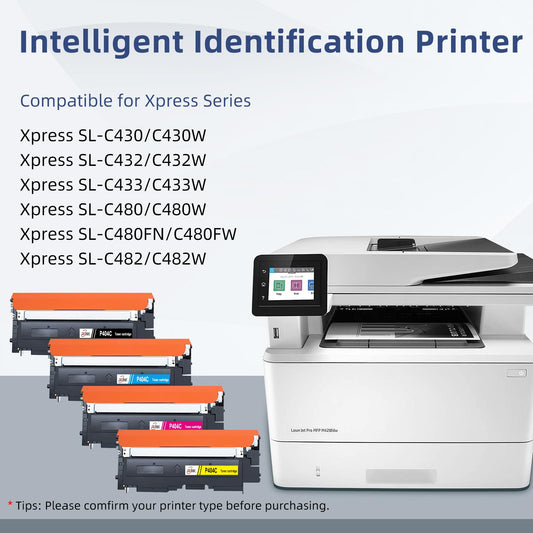 RGiNK CLT-P404C CLT-404S Toner Compatible for Samsung 404S Toner for Samsung C480W Xpress SL C480FW C430W C480FN C480 C430 C43X C48X CLT-K404S CLT-Y404S CLT-C404S CLT-M404S (Black Cyan Yellow Magenta)