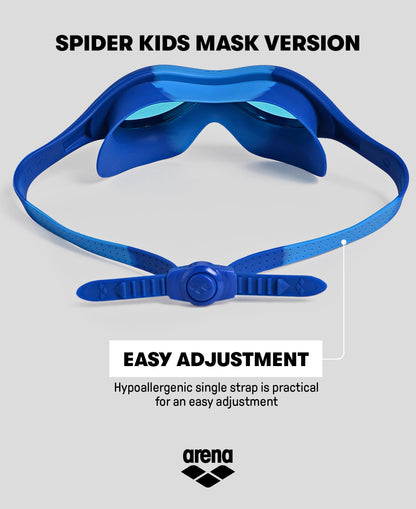 ARENA Spider Kids Mask anti-fog swimming goggles for children, goggles with large lenses, medium-tinted lenses for all environments, UV protection, self-adjusting nose bridge, snug fit
