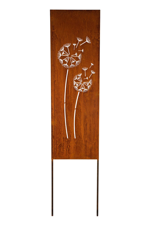 Sign with saying garden sign made of noble rust rusty garden decoration 115cm noble rust garden stake rust dandelion