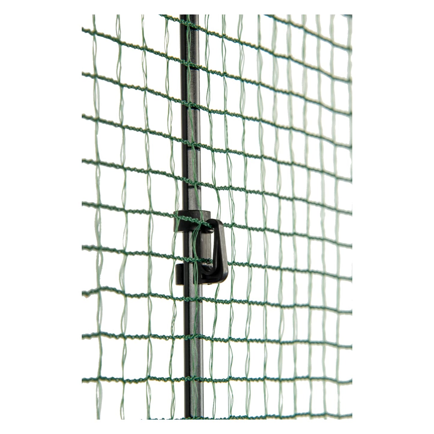 Horizontal boundary fence FLEX, 15m long & 90cm high, close-meshed, mobile special fence with 9 separate fiberglass posts, garden net, dog fence, barrier fence, for camping.