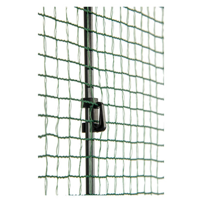 Horizontal boundary fence FLEX, 15m long & 90cm high, close-meshed, mobile special fence with 9 separate fiberglass posts, garden net, dog fence, barrier fence, for camping.
