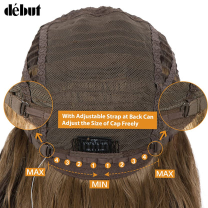DEBUT Lace Front Wig Super Long Wavy Wig for Women 104cm 280g Synthetic Heat Resistant Fiber 130% Density (104cm, 613)