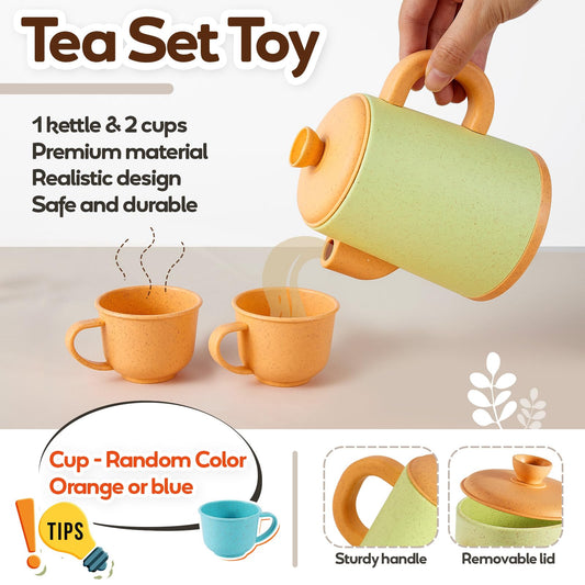 HYAKIDS Kids Kitchen Accessories, Mud Kitchen for Kids Outdoor, Play Kitchen Accessories, Pot Set Cookware, Kitchen Toys for Pretend Play, Gift for Children 3 years and up