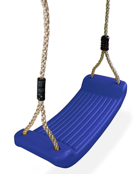 HOQ Swing Seat - Adjustable Swing Board - Non-Slip, Weatherproof Kids Swing - Garden & Playground Accessory - Indoor & Outdoor - Blue