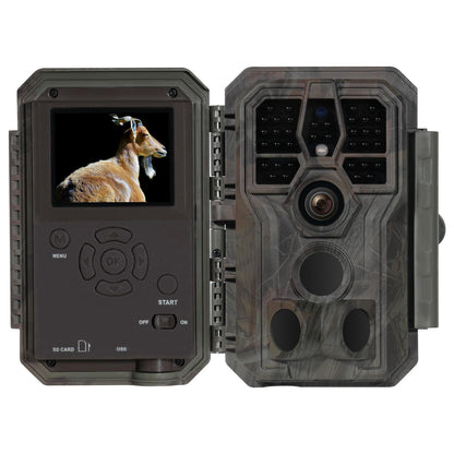 GardePro A5 trail camera 64MP 1296P H.264 video, wildlife camera with motion detector night vision up to 30m, no-glow infrared wildlife camera outdoor waterproof animal camera