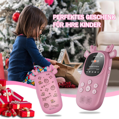CCHKFEI 32GB MP3 Player Kids Bluetooth 5.3 Music Player, Bluetooth MP3 Player with Headphones & Speaker with FM Radio, Support One-Button Playback Recordings, Pedometer, Stopwatch