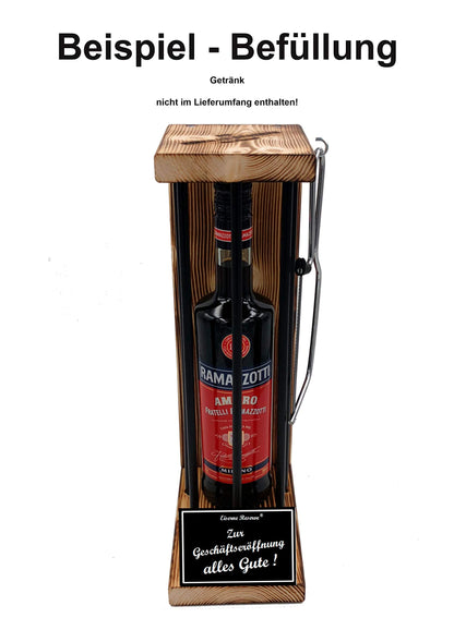 Personalized gifts for men, women gift idea with names - Iron Reserve Black Edition blank L empty for SELF filling incl. emergency saw - Dad Mom Birthday Wedding