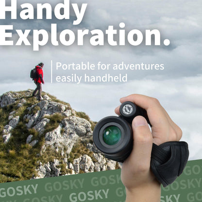 Gosky Monocular Telescope, Piper 12x55 High Definition Monocular for adults with BAK4 prism and FMC lens, lightweight, compact with smartphone adapter, suitable for bird watching.