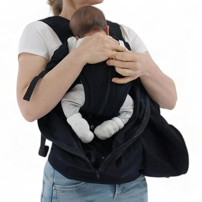 Weego TWIN - The original baby carrier for twins right after birth (from 1,800 grams) - easy to use, ergonomic, OEKO-TEX 100 - Model "Simply Black"