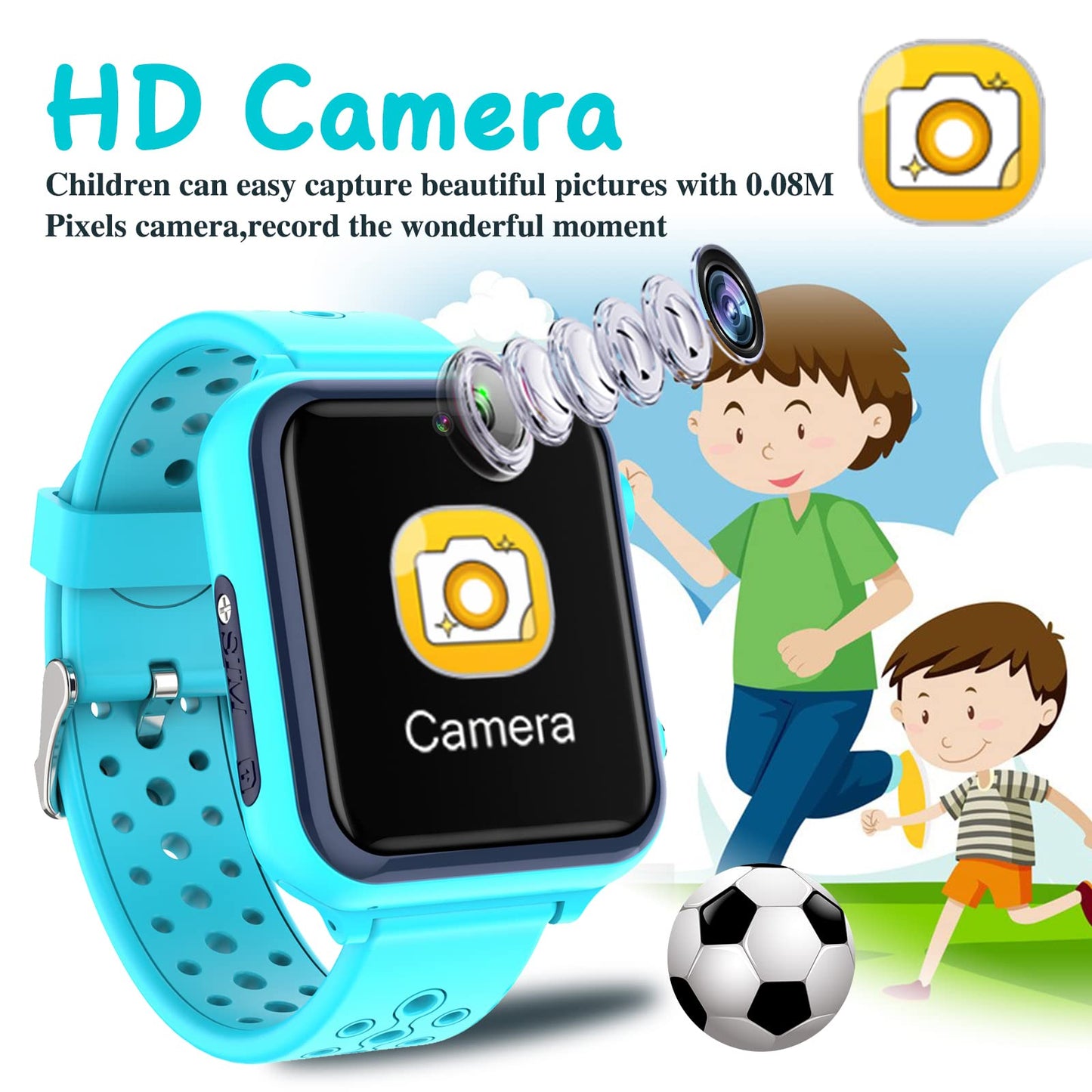 Retysaz Smartwatch for Kids, Games, Phone for Girls and Boys