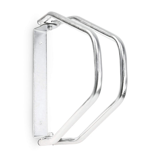 Relaxdays 2 x bike stands in set, wall-mounted as individual stands, adjustable, dimensions (HxWxD): 32.5 x 9 x 28.5 cm, silver.