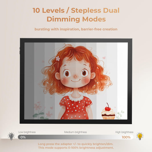 DONPODER Gen2 LED Light Table A3 - Drawing Board & Light Box for Diamond Painting, Kids & Artists, LED Light Box with even illumination, Drawing Board A3 (30x42cm)